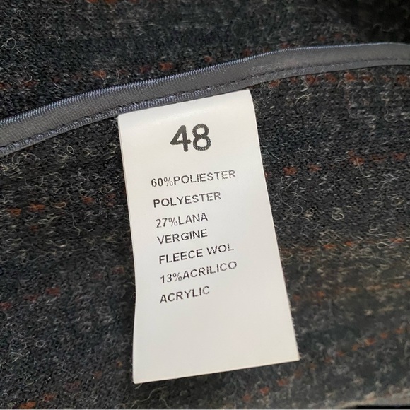 Officina 36 Blazer Wool Blend Jacket Sports Coat Blue Rust Stripes Men’s Size 48 - Picture 5 of 12